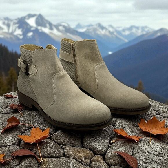 Women BOS. & CO. Tryn Boots Tan Suede 37 (6.5 US) NWOT - Picture 1 of 10